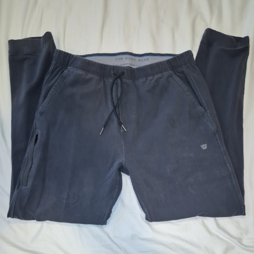 Super Comfy Mack Weldon Blue Ace Sweatpants, Size Large Tall